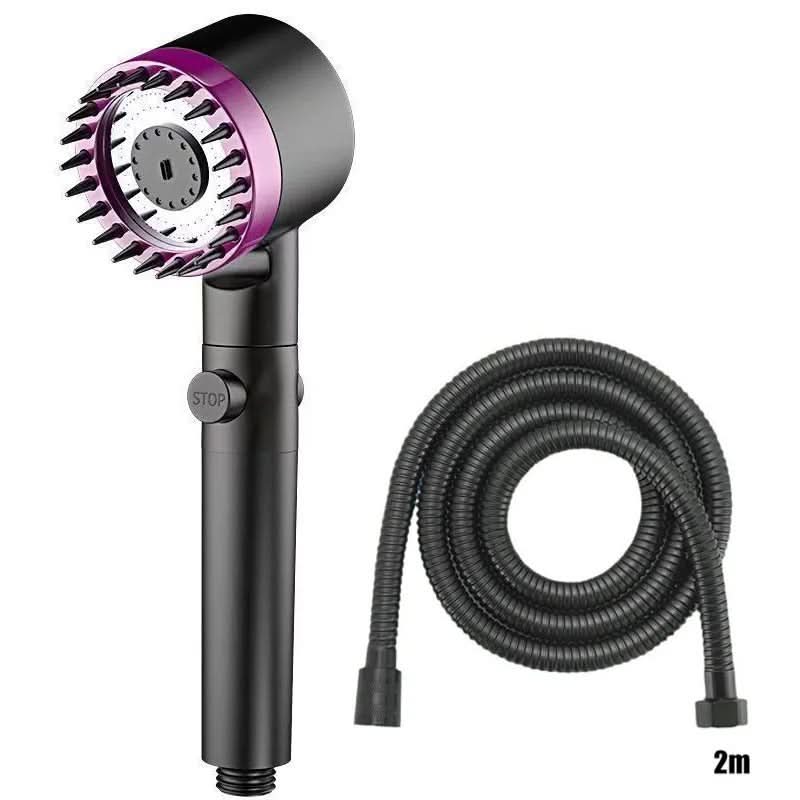 High-Pressure Shower Head with 3 Settings – Filtered Water System