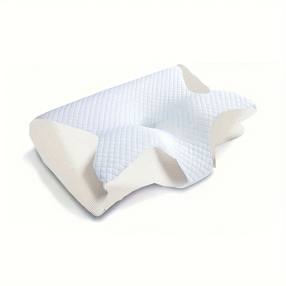 Contoured Neck Pillow with Memory Foam for Comfort and Support