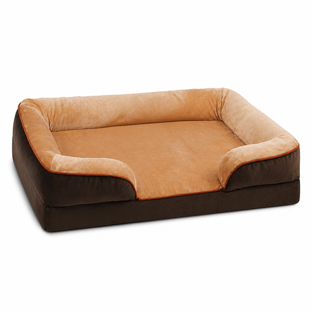 Orthopedic Foam & Washable Cover Dog Bed (Non-Slip Bottom)