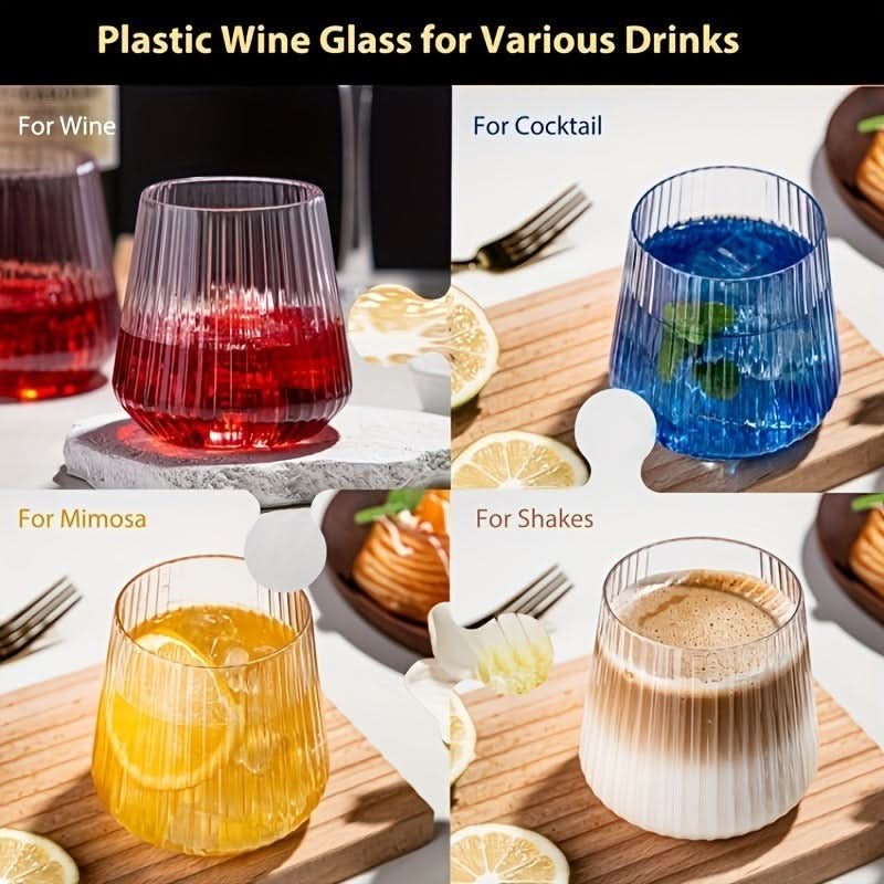 14-Piece Unbreakable Plastic Glass Set for Stylish Party Drinks