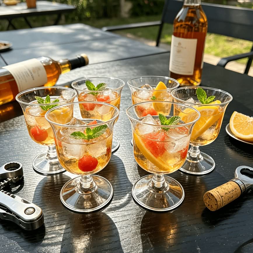 Reusable Outdoor Wine Glass Set for Stylish Beverage Serving