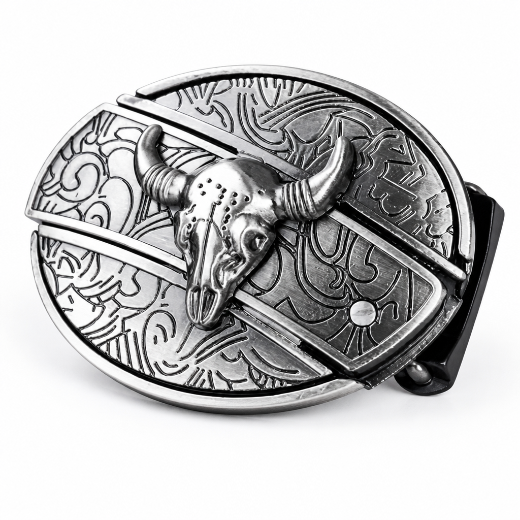 Zinc Alloy Hidden Knife Belt Buckle (Fits 1.5-Inch Belts)