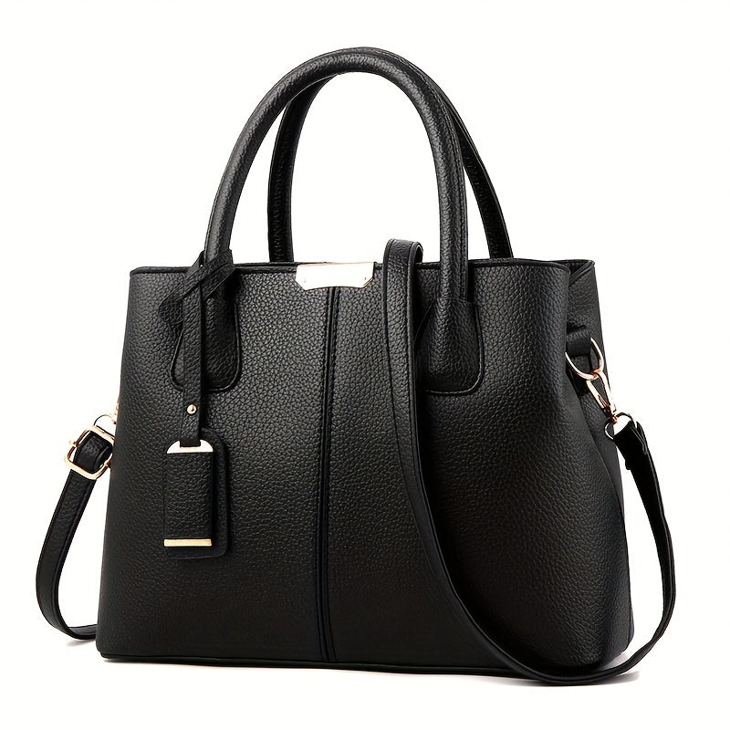 Classic Timeless Handbag in PU Leather with Internal Pockets