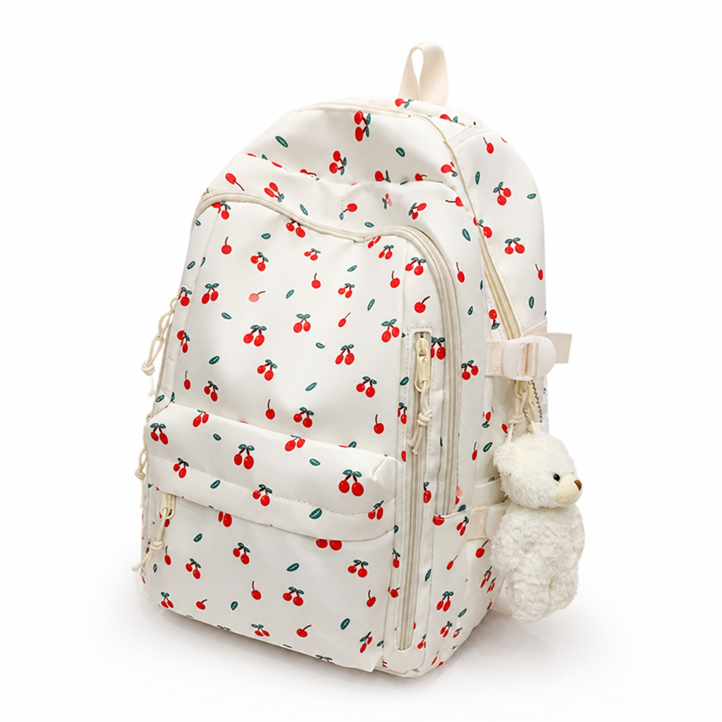 Floral Print Multi-Compartment Backpack