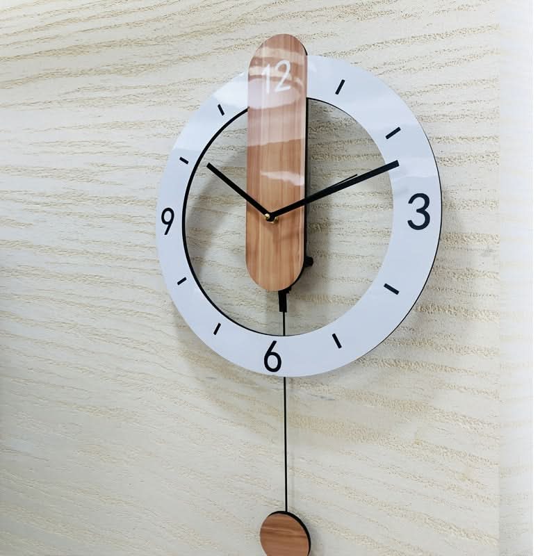 Scandinavian Style Wooden Wall Clock – Swing Design