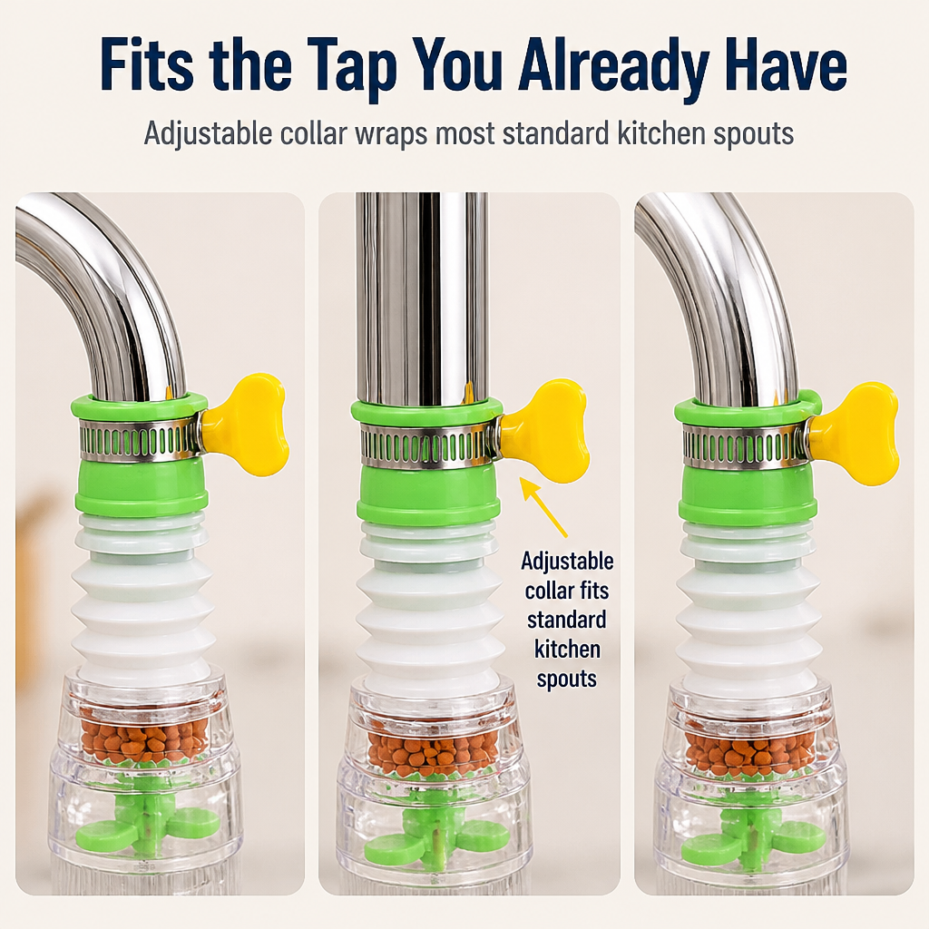 AquaPulse™ — Flex Your Faucet, Smooth the Spray, Stop Countertop Splash