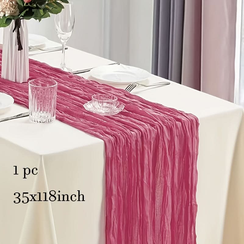 Crinkled Cheese Tablecloth for Stylish Boho and Holiday Decor
