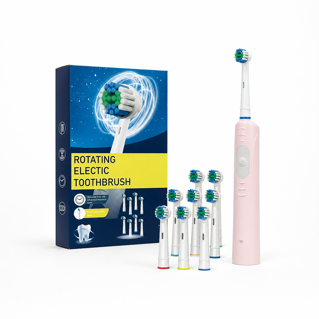 IP67 Waterproof & USB-C Rechargeable Soft Bristle Electric Toothbrush (3 Modes)