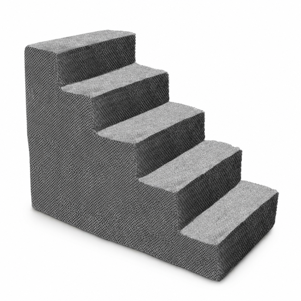 Adjustable Non-Slip Foam Pet Stairs (3–5 Steps)