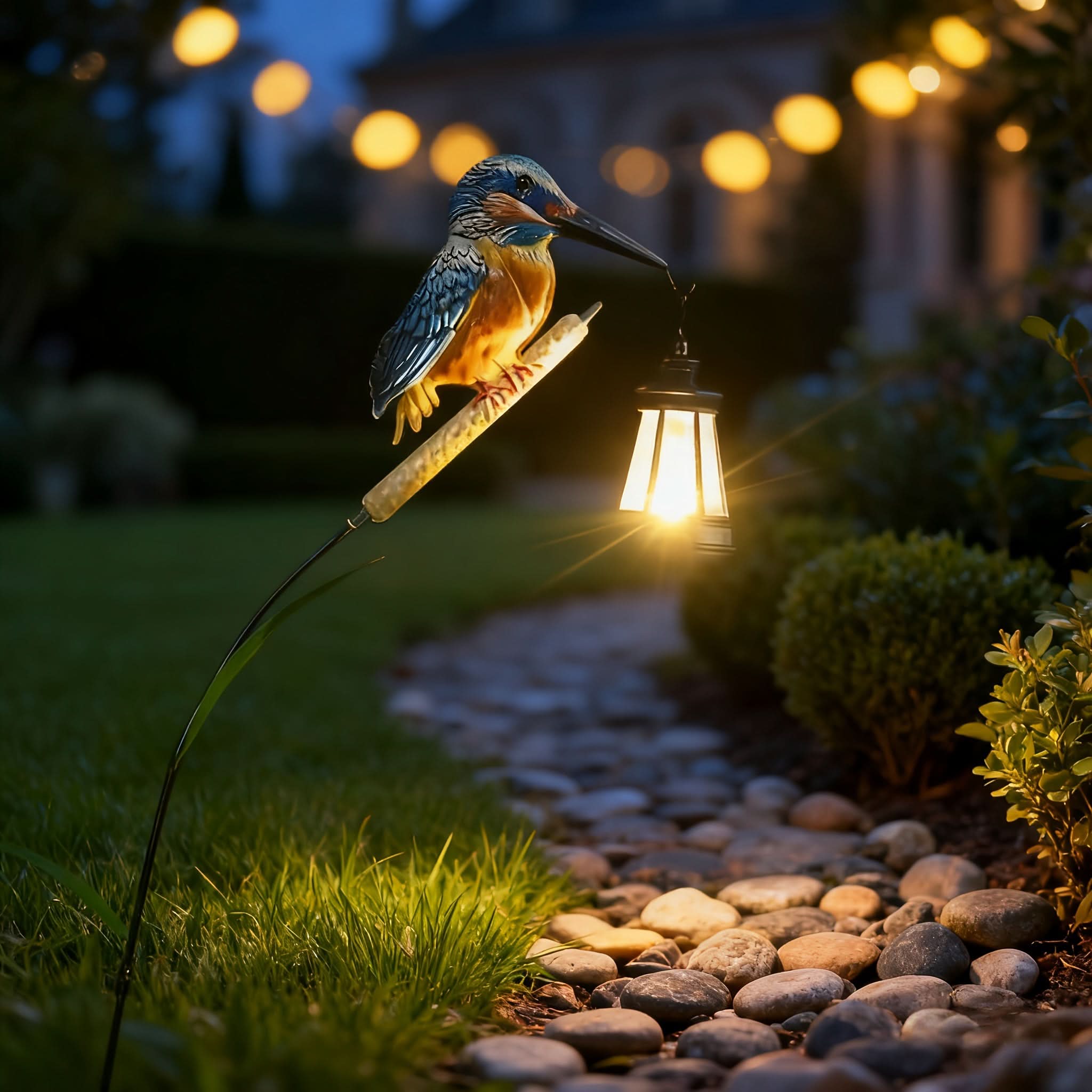 Solar Hanging Light for Garden - Hummingbird Lantern