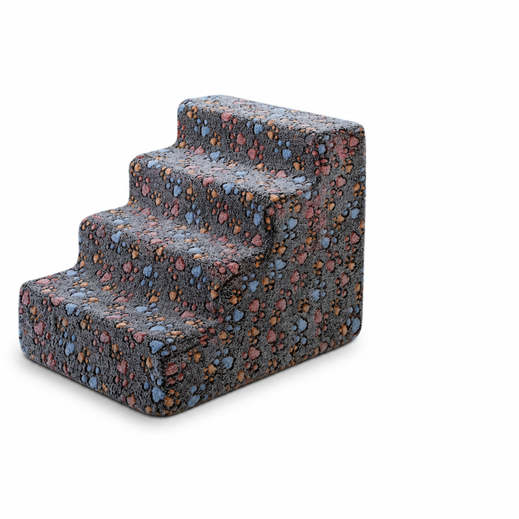 Removable & Washable Plush Pet Stairs (Right-Angle)