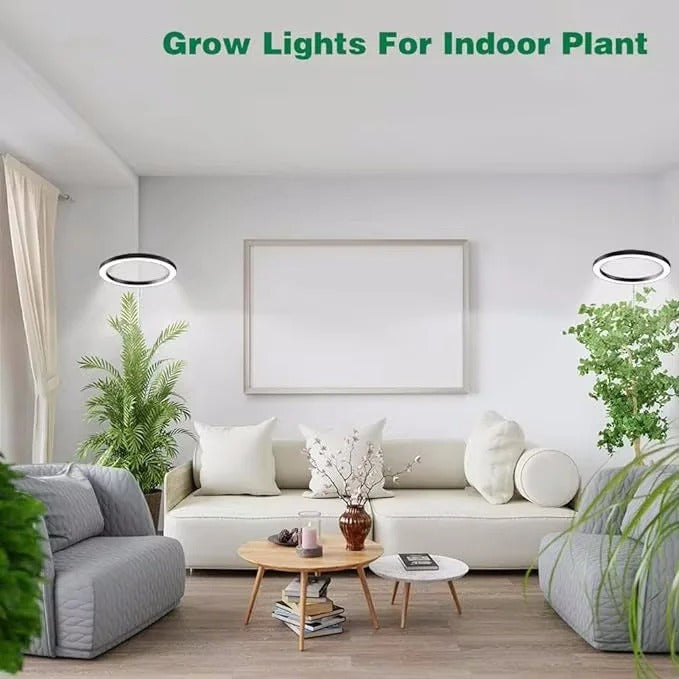 LED Ring Light for Indoor Plants with Adjustable Stand and Timer