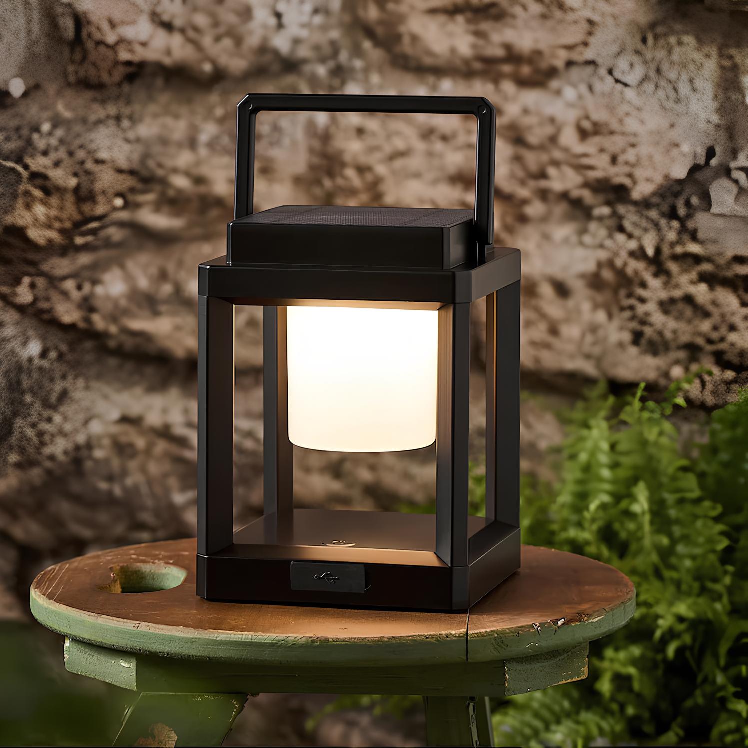 USB Rechargeable Solar Lantern for Garden – 10 Hours Illumination