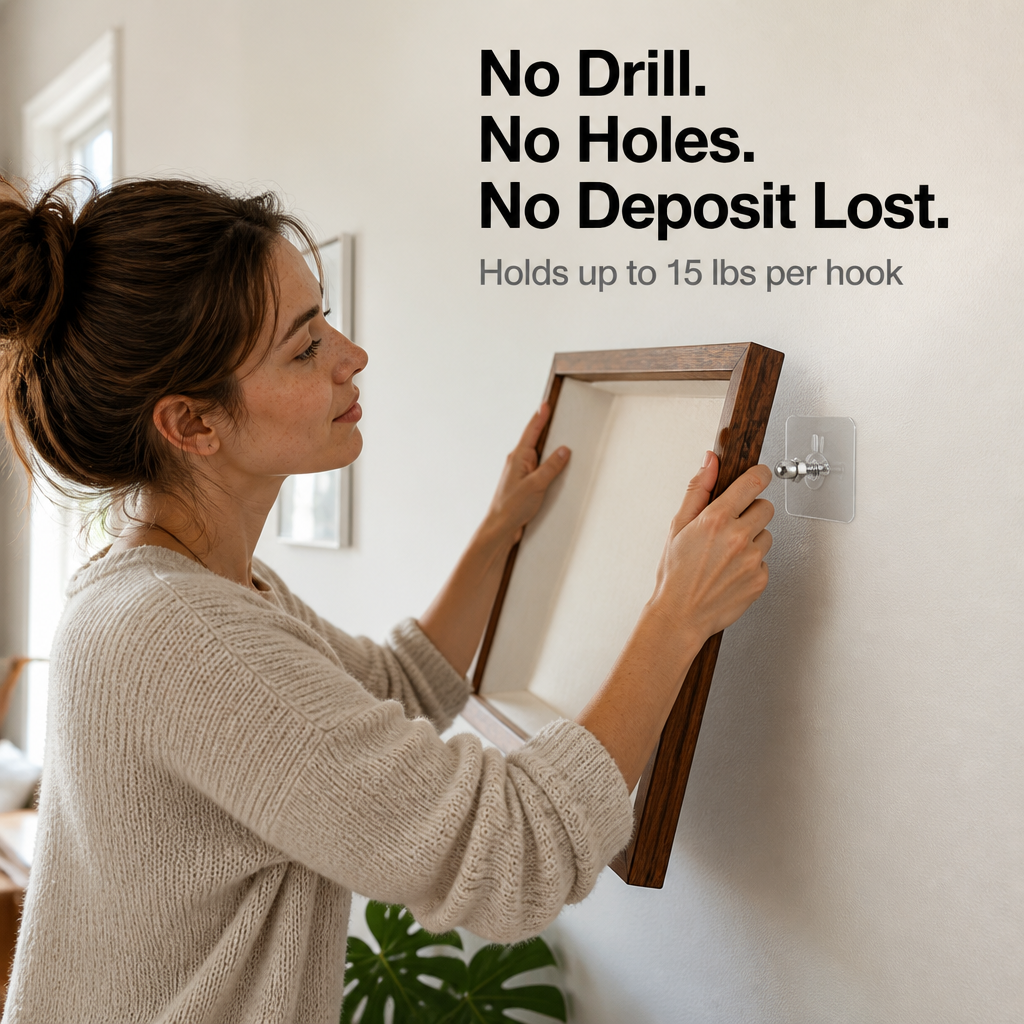 SteelGrip™ — Hang Heavy Frames Without Making a Single Hole in Your Wall