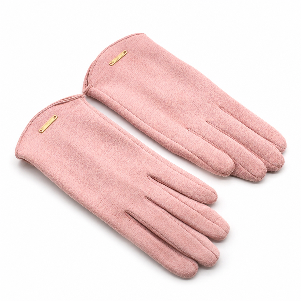 Cashmere-Lined Suede Touchscreen Gloves (One Size)