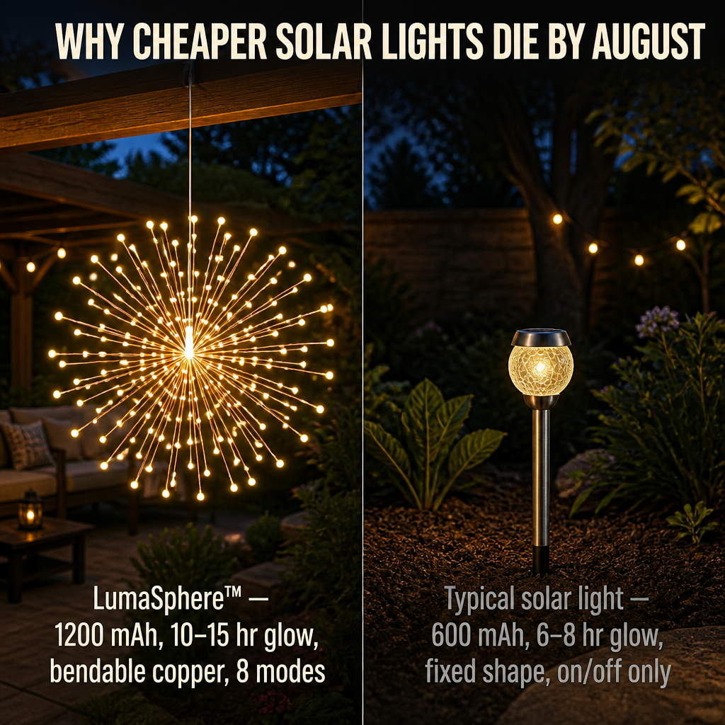 LumaSphere™ — Suspend Twinkling Solar Firework Lights Over Any Patio or Garden