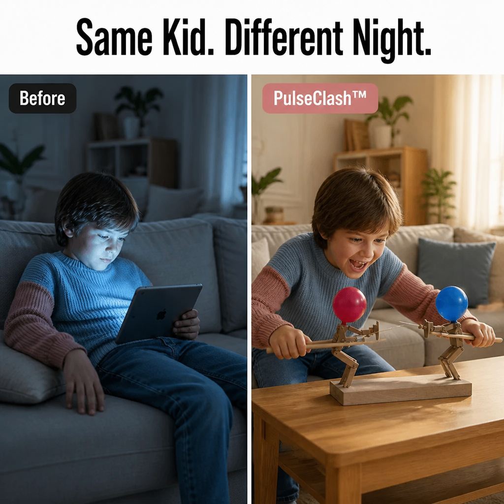 PulseClash™ — Ignite Screen-Free Wooden Battles That Have Kids Cracking Up Fast