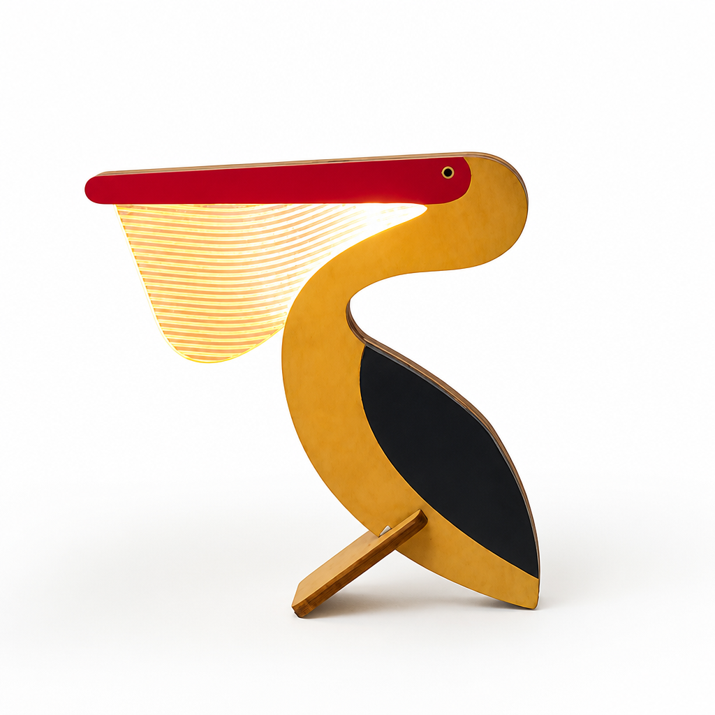 Touch-Operated Soft LED Wooden Animal Table Lamp (USB-Powered)