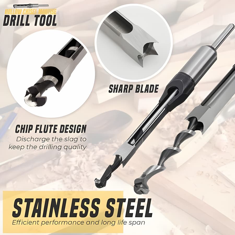 TrueCut™ Wood Chisel Bit — Master Perfectly Square, Splinter-Free Cuts That Boost Your Craft and Confidence
