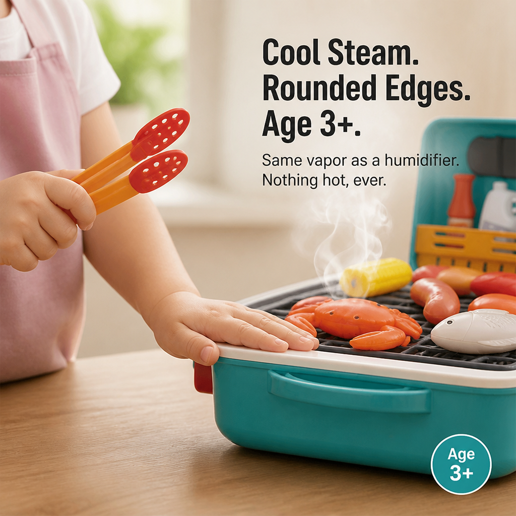 FlameCraft™ — Smoke-Free Spark Play Featuring Real Smoke and Color-Shifting Food