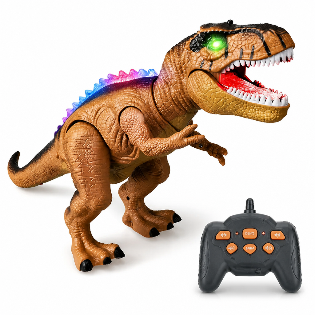 LED Light & Realistic Roar Remote Control Dinosaur Toy