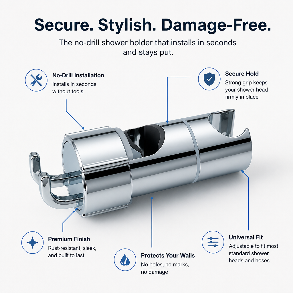 GripTight™ — Secure Your Shower in Seconds Without a Single Mark or Drill