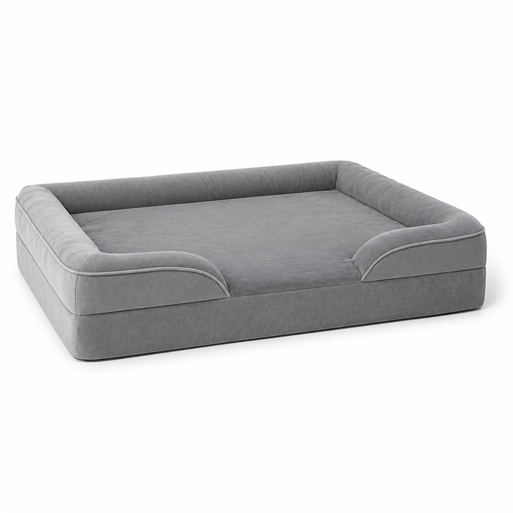 65D High-Density Memory Foam Dog Bed (Removable Machine-Washable Cover)
