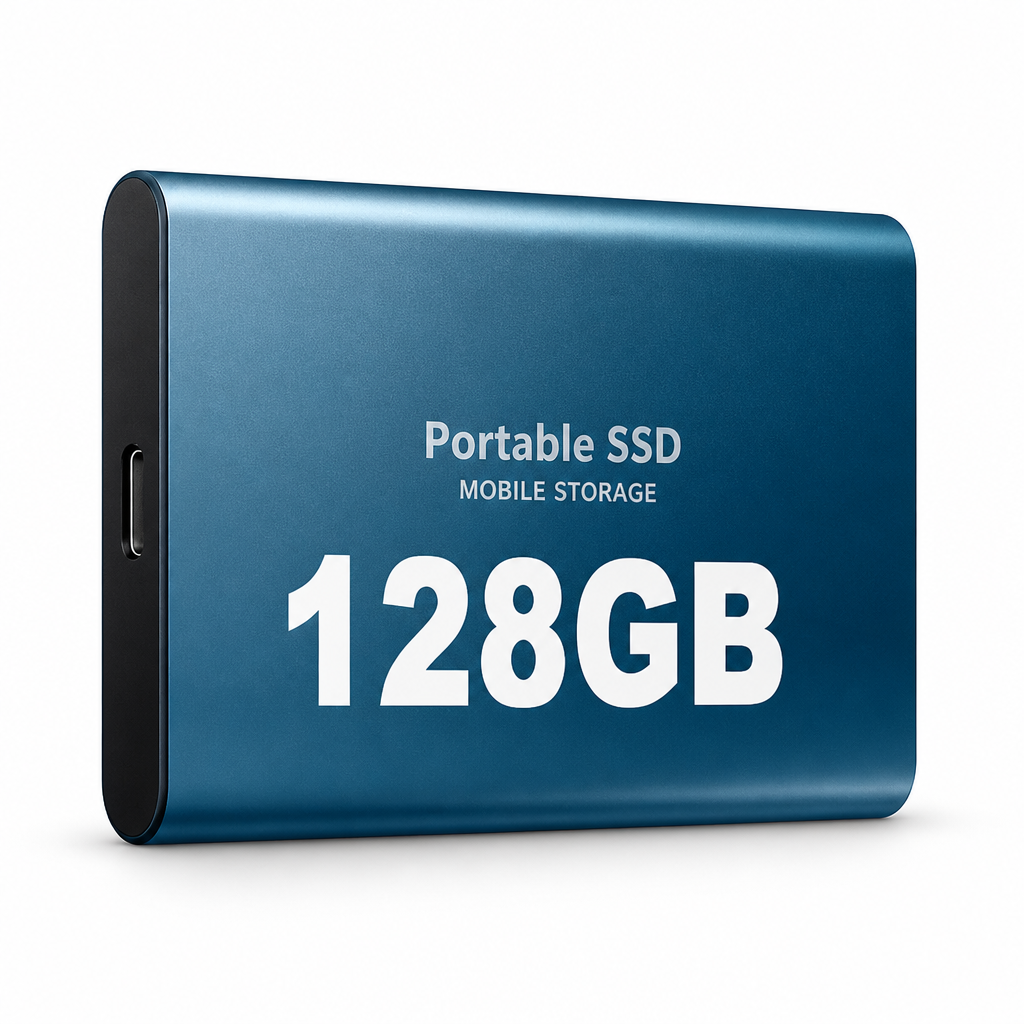 Aluminum Shockproof USB‑C External SSD (128GB)