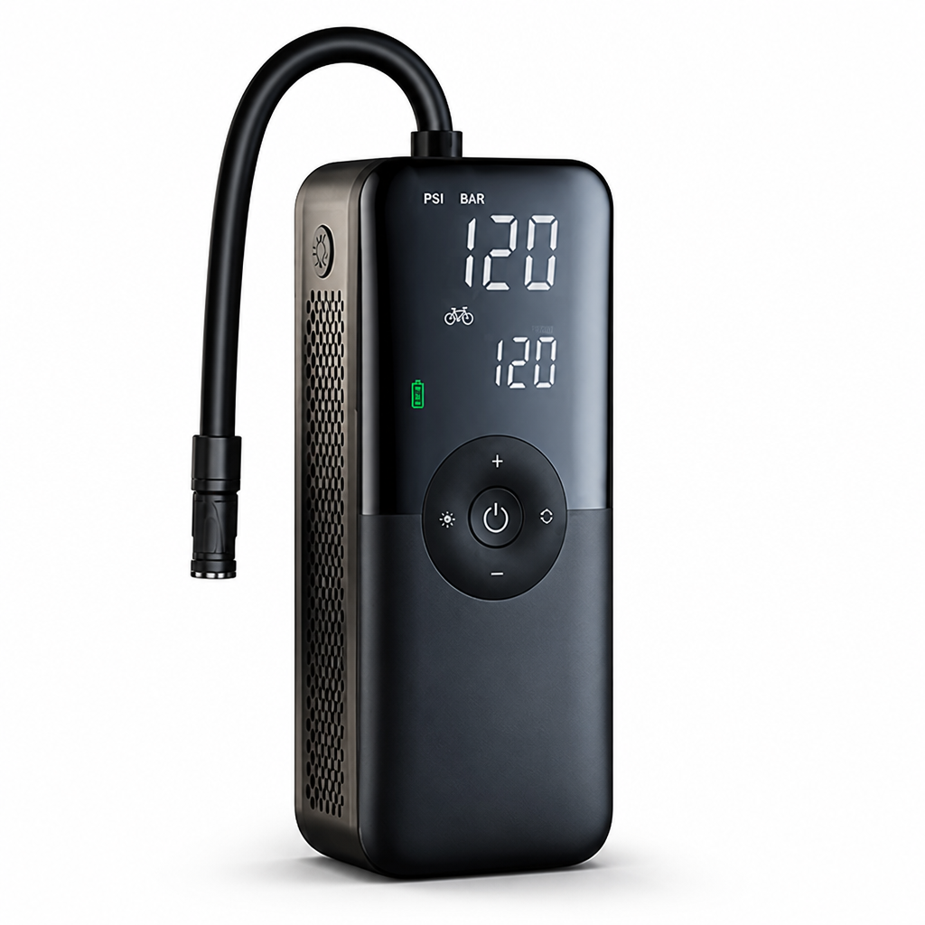 Portable LCD Pressure & Power Bank Air Pump (150 PSI)