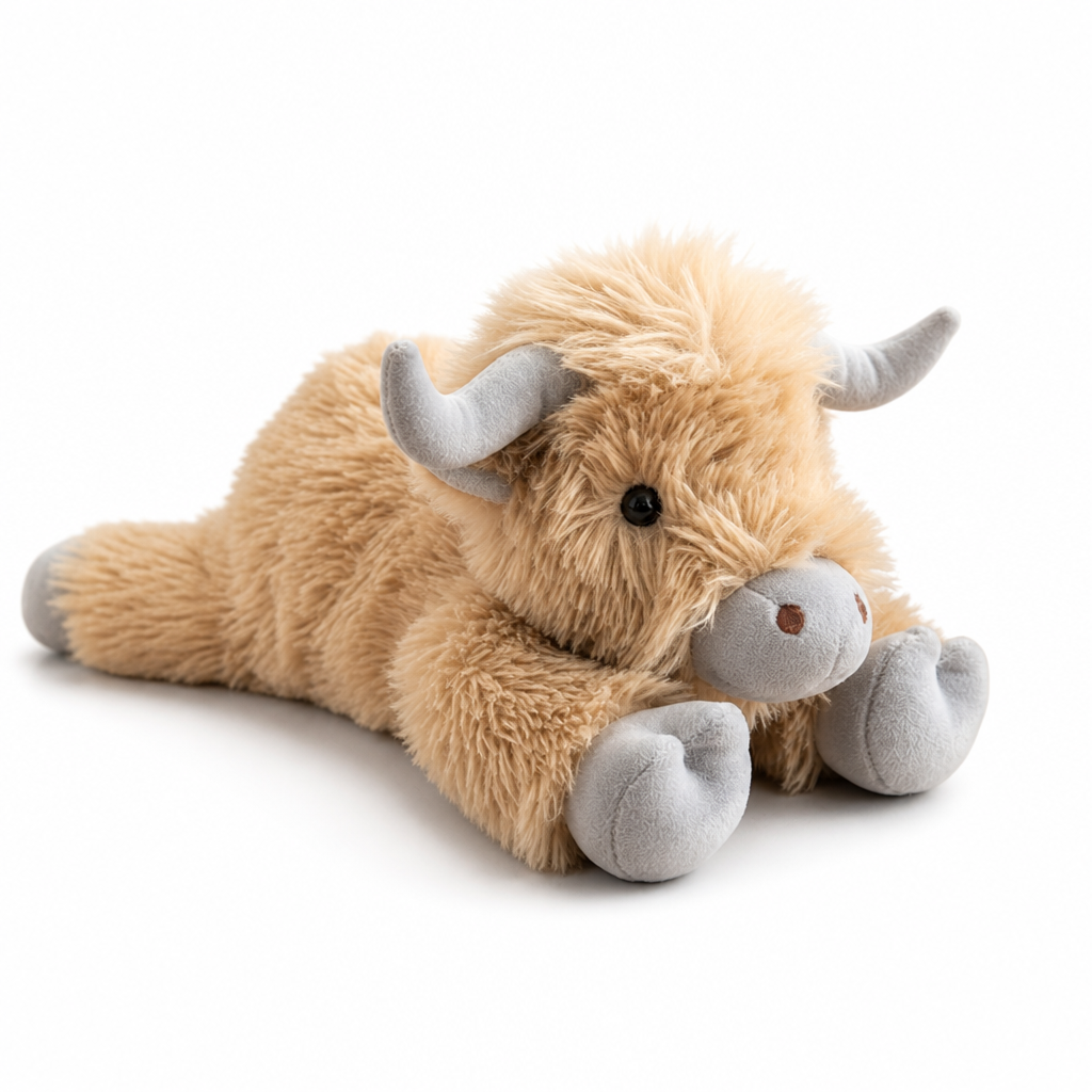 Super-Soft Huggable Highland Cow Plush
