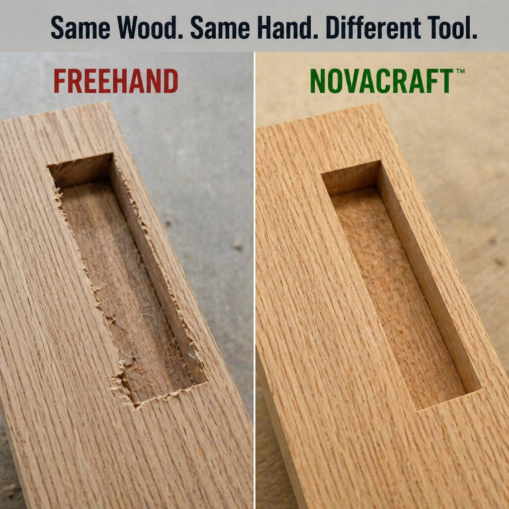 NovaCraft™ — Achieve Clean-Cut Mortises & Slots Without Router Drift