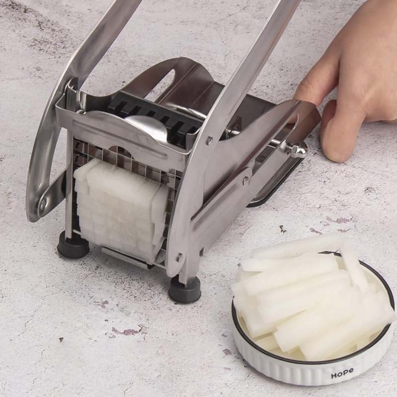 Stainless Steel French Fry Cutter with Changeable Cutting Grids