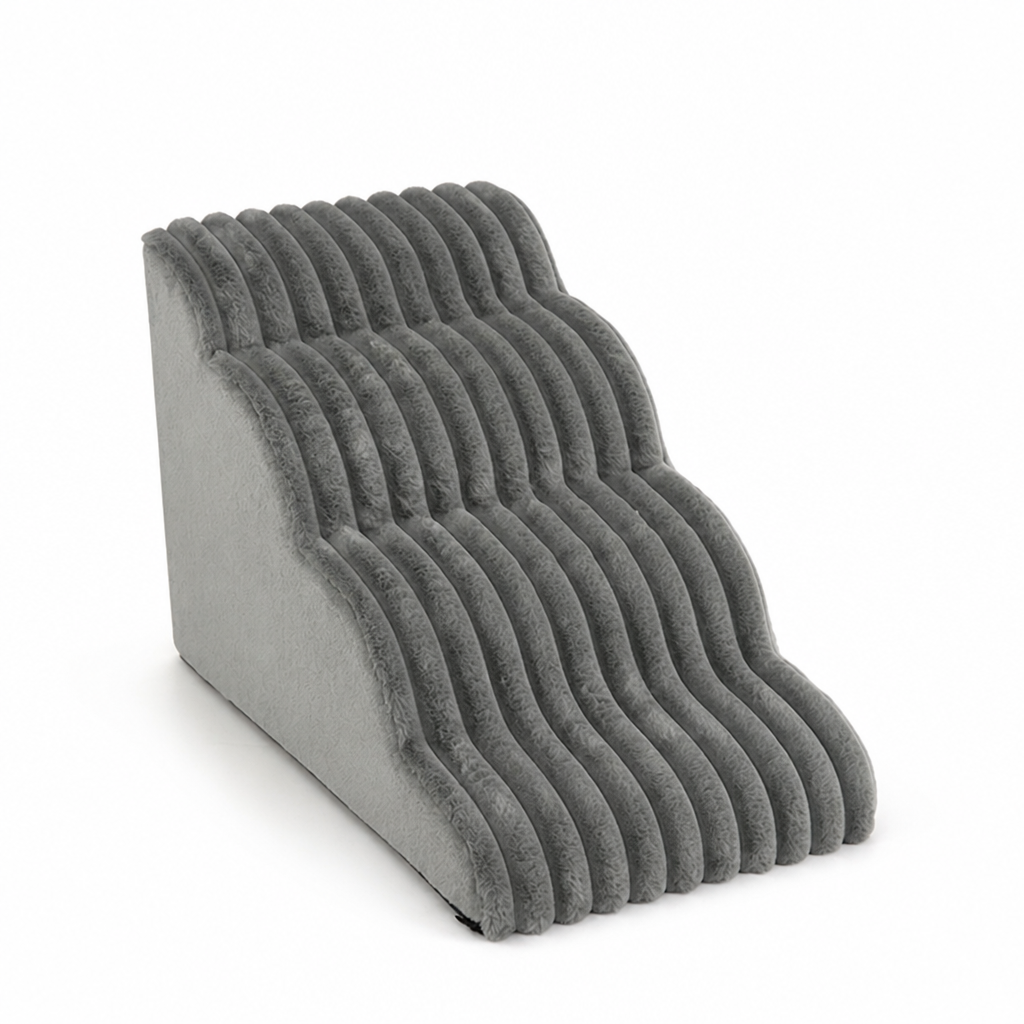 Plush Non-Slip High-Resilience Sponge Dog Stairs (Removable Washable Cover)