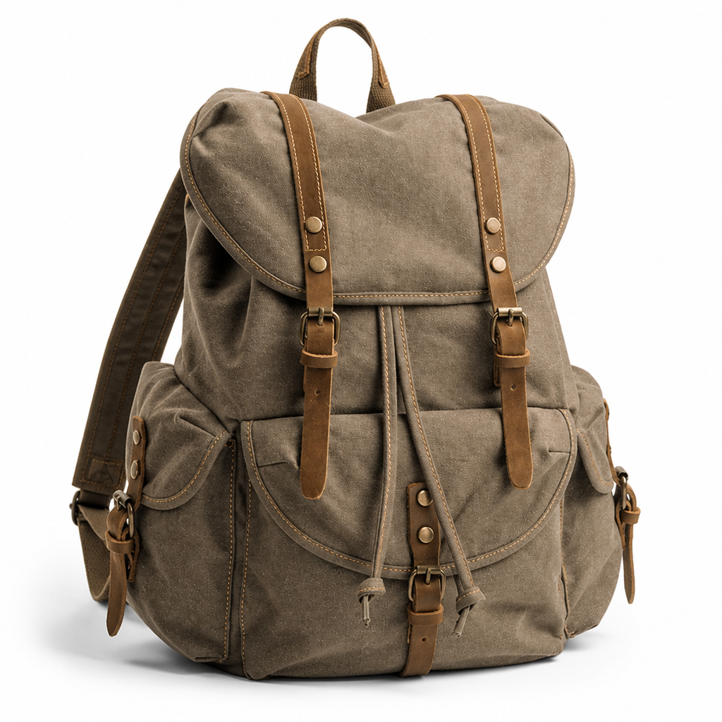 Durable Canvas Backpack (Padded Straps & Solid Buckles)