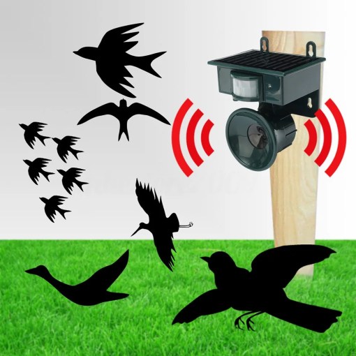 Motion Sensor Solar Bird Deterrent – Ultrasonic and Sound Features