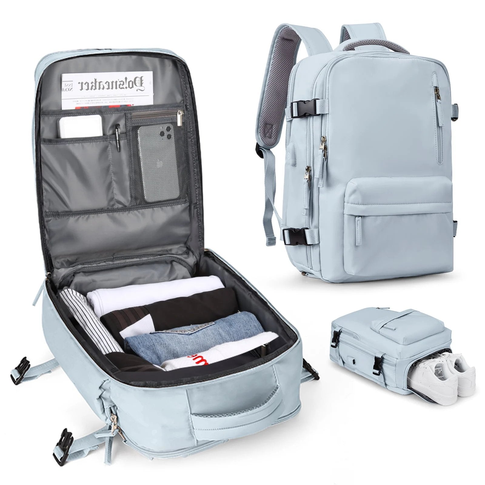 Stylish 35L Travel Backpack for Women | Water-Resistant & Secure