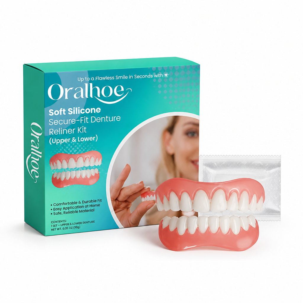 Soft Silicone Secure-Fit Denture Reliner Kit (Upper & Lower)