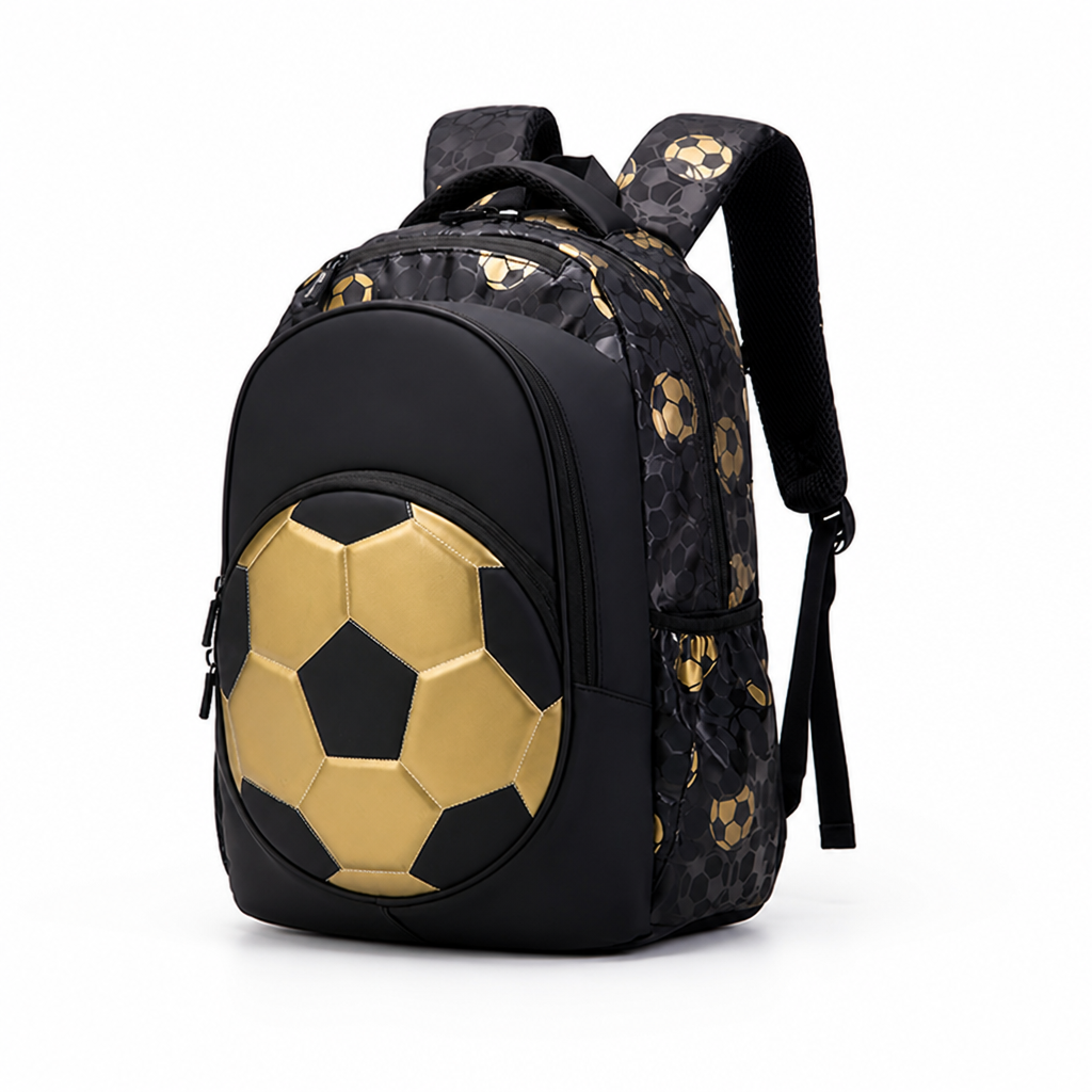 Thick Durable Football-Print Sports Backpack