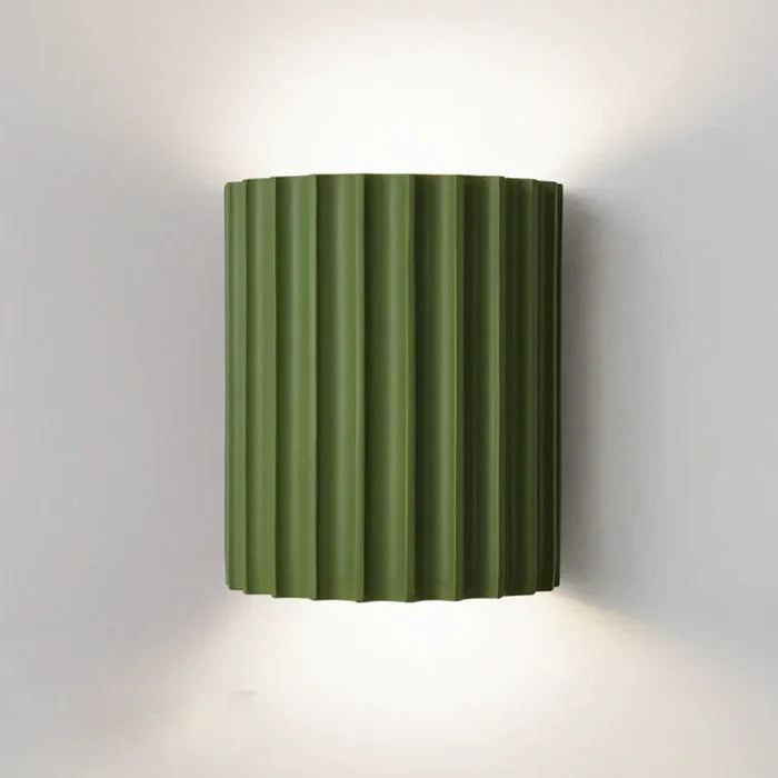Resin Wall Light with Ribbed Shade – Modern Interior Styling