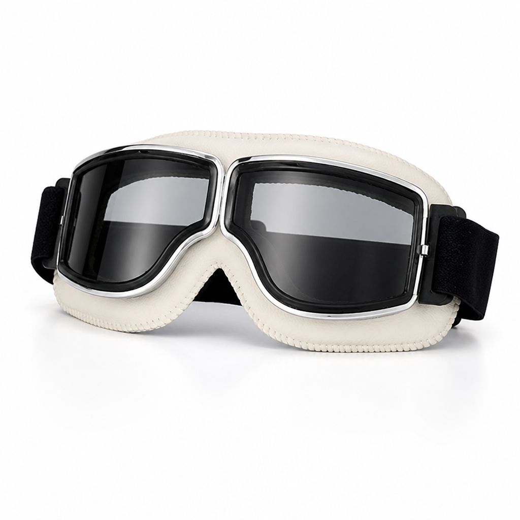 Interchangeable Lenses & Comfort-Padded Motorcycle Goggles