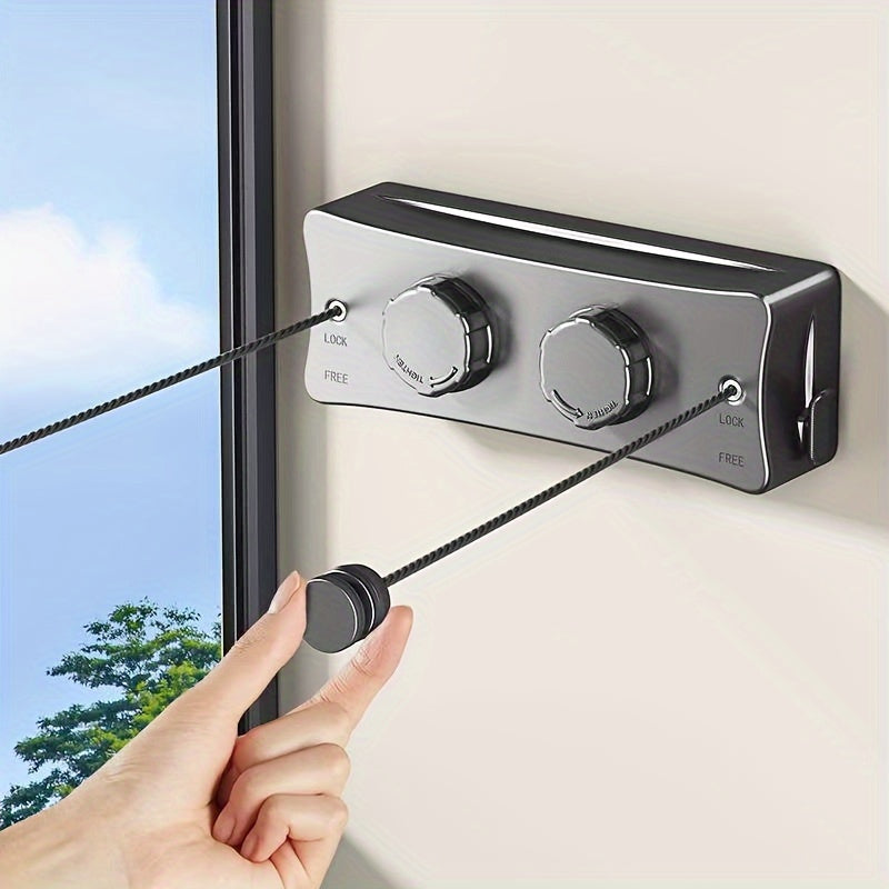 Double Line Stainless Steel Clothesline – 5.1 m Retractable Design