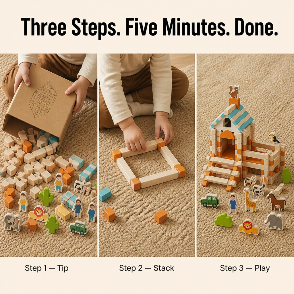 LuminoBlocks™ — Create a Wooden Animal World That Keeps Your Kid Playing for Hours