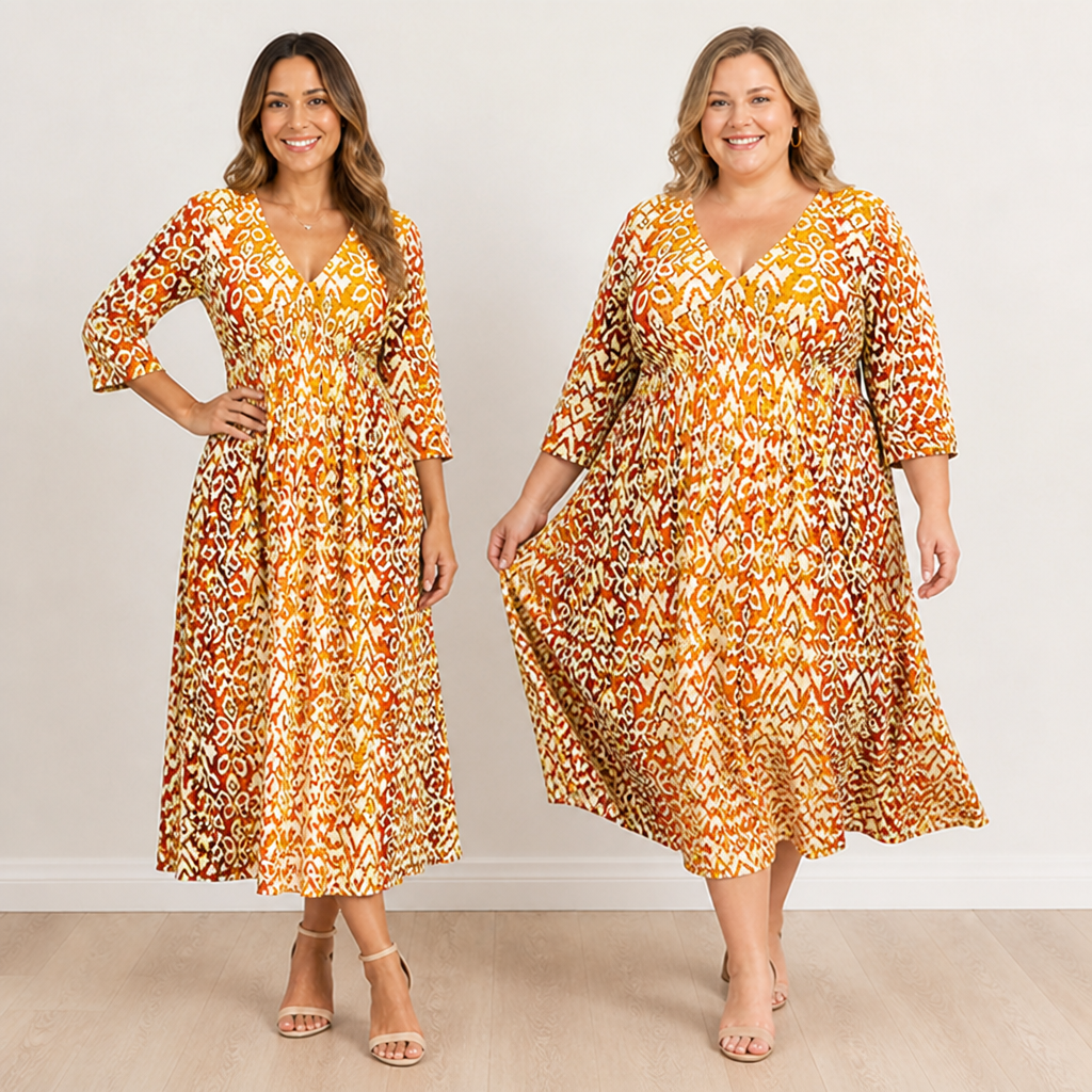 VelaRose™ Floral V-neck Dress — Sculpt Your Curves with Effortless Elegance and All-Day Comfort
