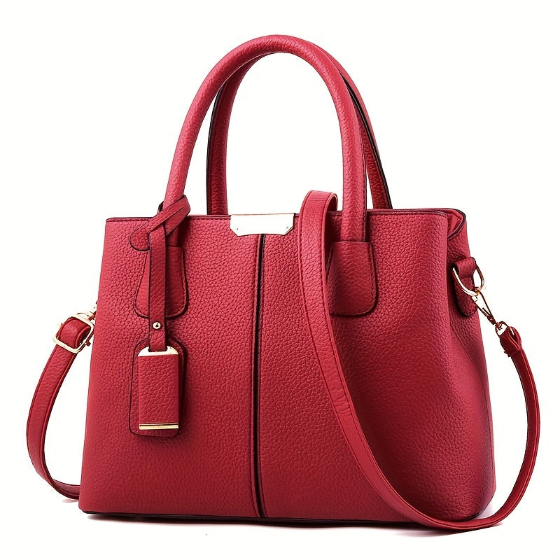 Classic Timeless Handbag in PU Leather with Internal Pockets