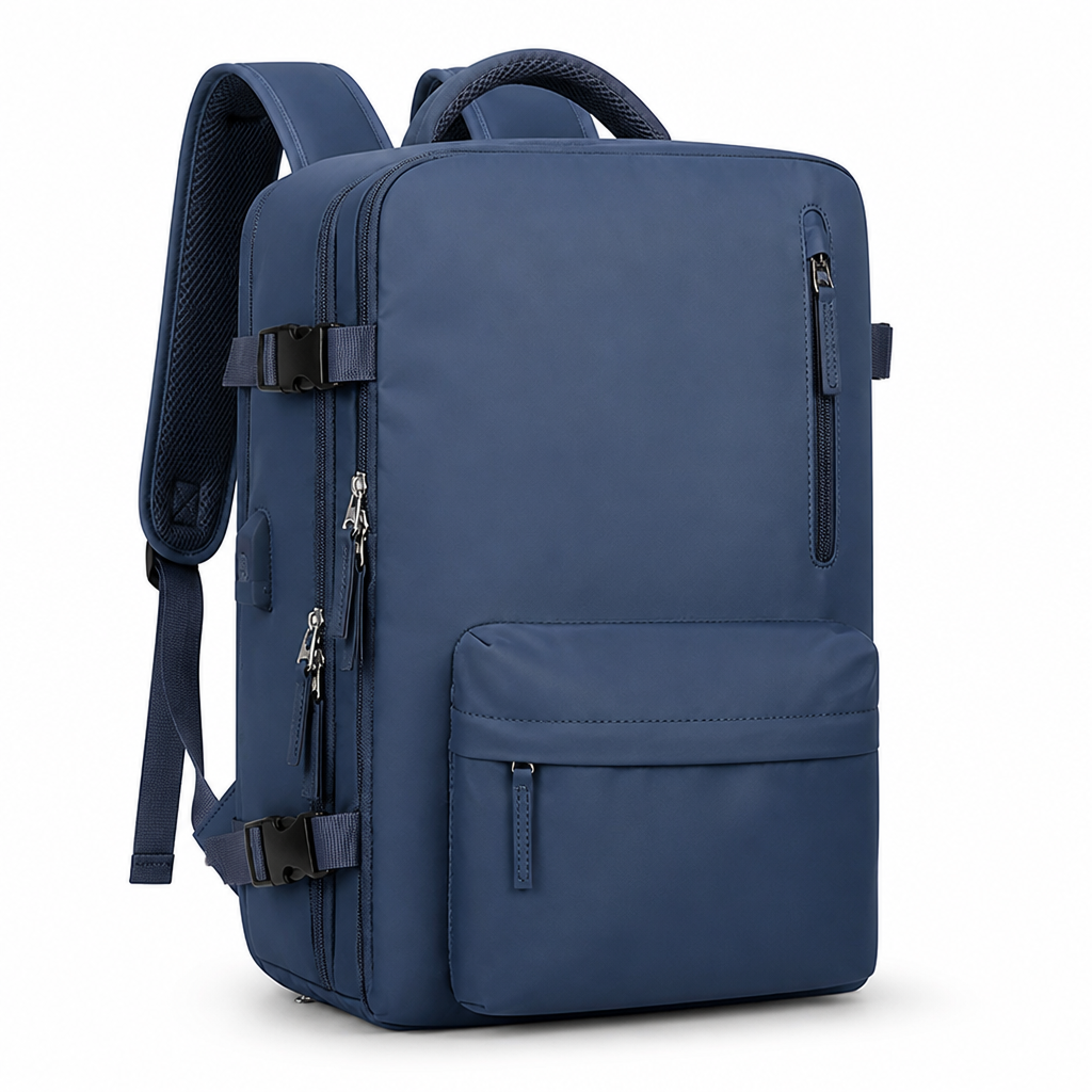 Water-Resistant Nylon Anti-Theft USB Travel Backpack