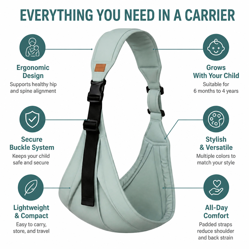 SwayNest™ Sling — Carry Your Toddler All Day Without the Back Pain or Fuss