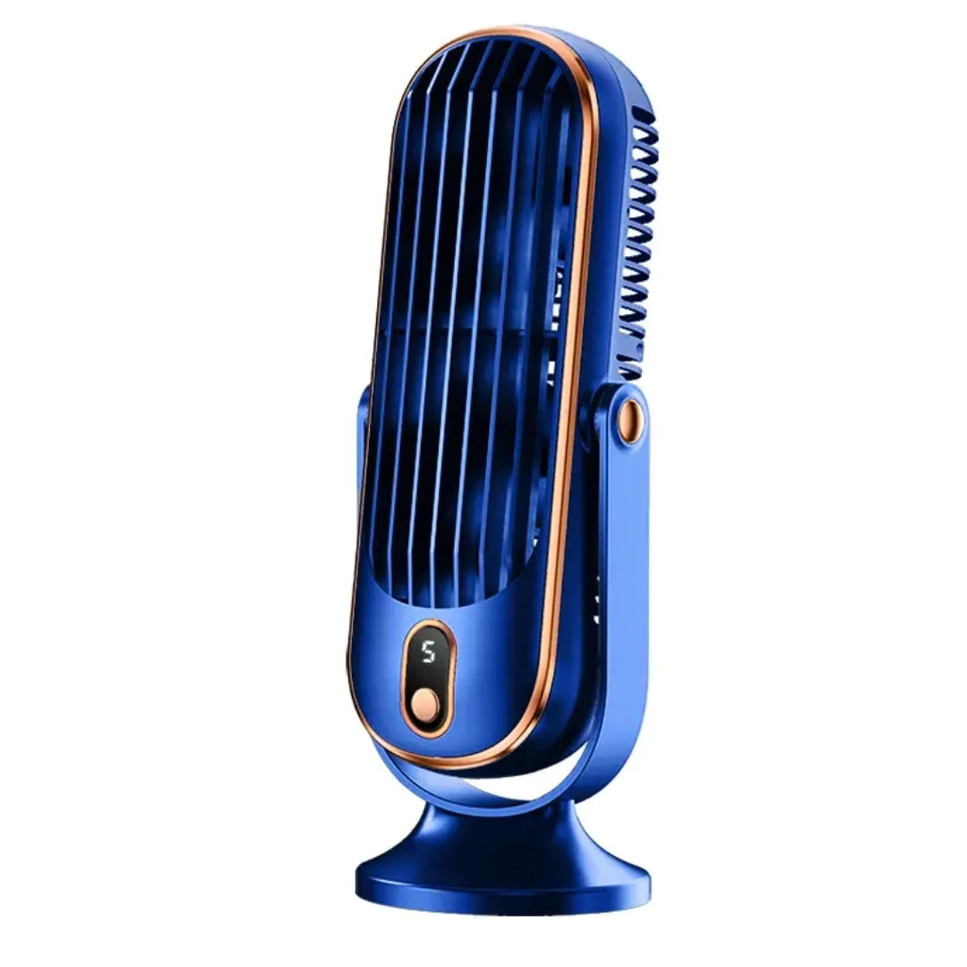 Compact USB Rechargeable Air Cooling Fan – 5-Speed Personal Desktop Device for Office and Travel