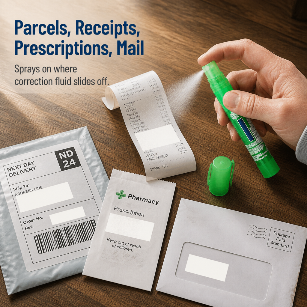 VeilMark™ — Spray Away Your Address on Every Box in Seconds