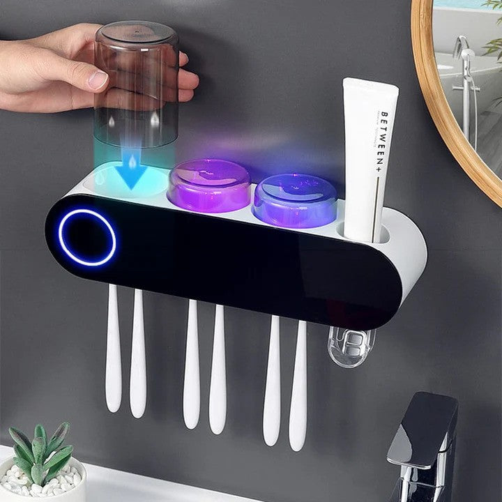 Smart Toothbrush Organizer with UV Sanitization