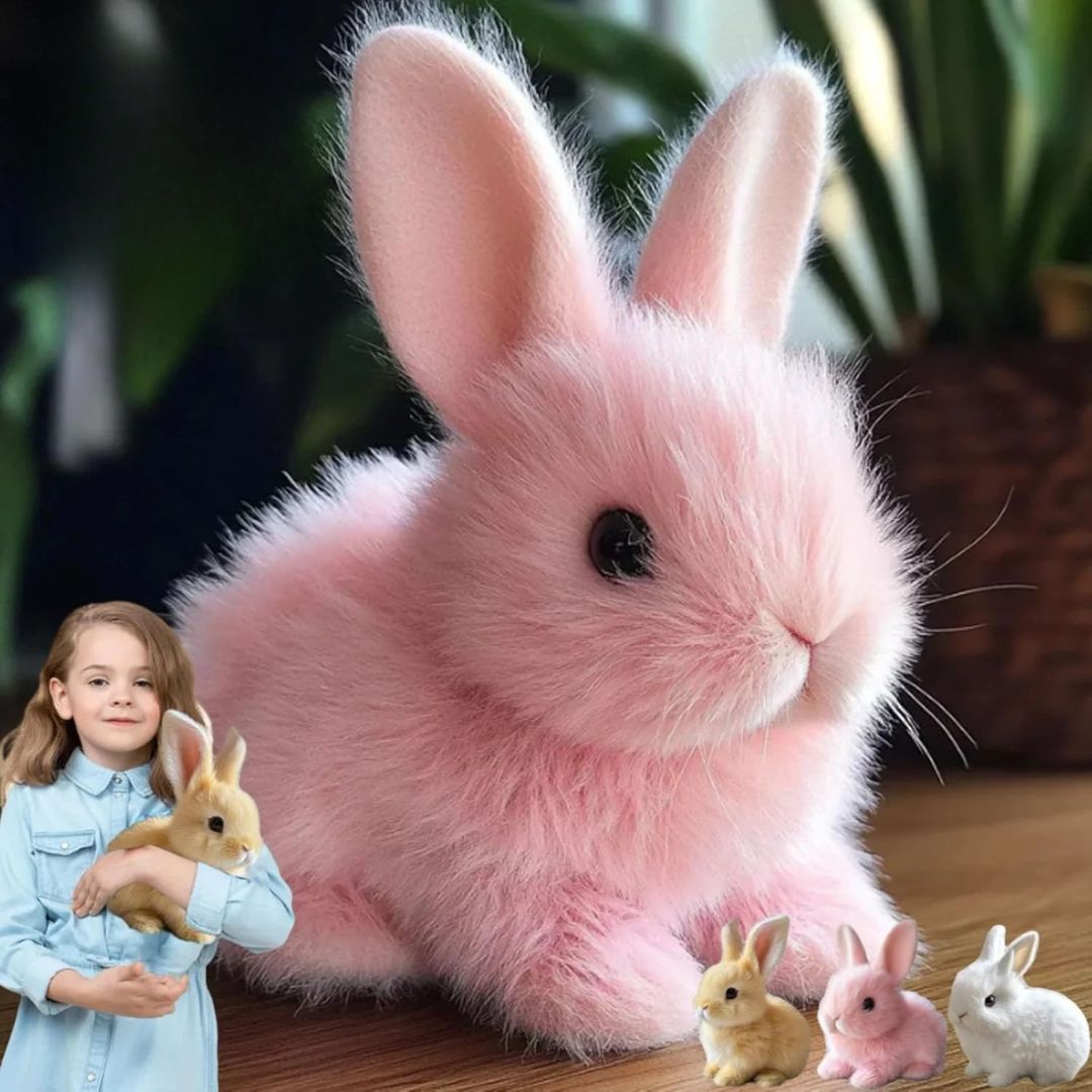 Plush Rabbit Toy for Kids – Lifelike Moving Hopping Bunny